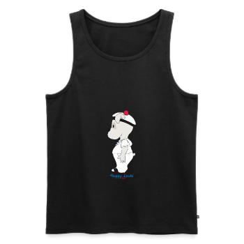 Happy Louis - MATELOT - Men's Premium Organic Tank Top - black - Front - AI Model Male 178 light (178cm)