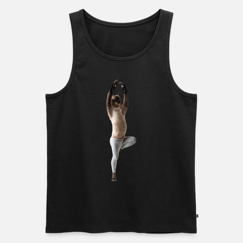 Siamese - Männer Premium Bio Tank Top - Schwarz