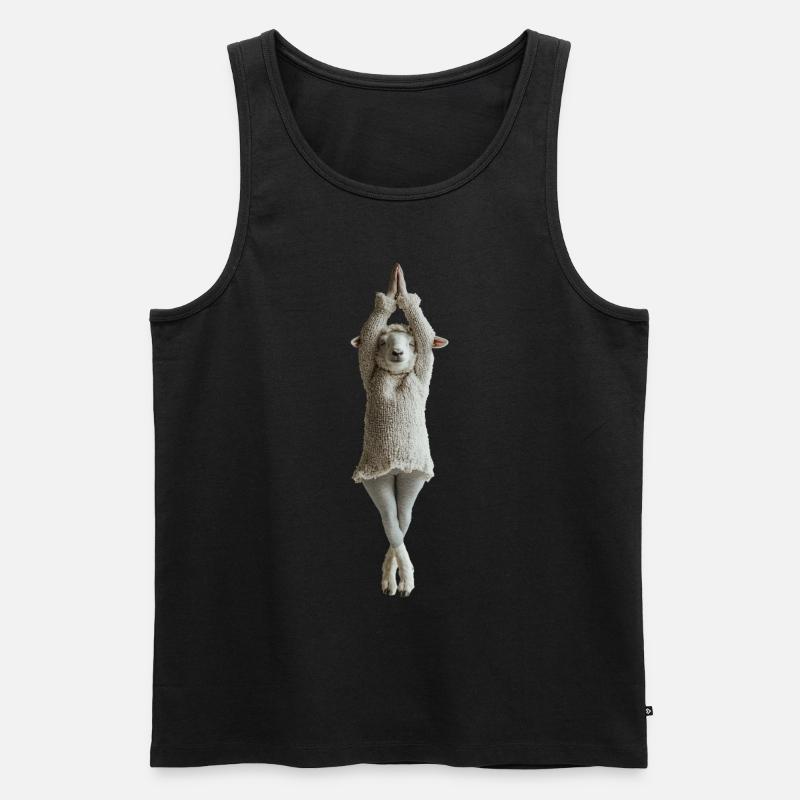 Schaf - Männer Premium Bio Tank Top - Schwarz