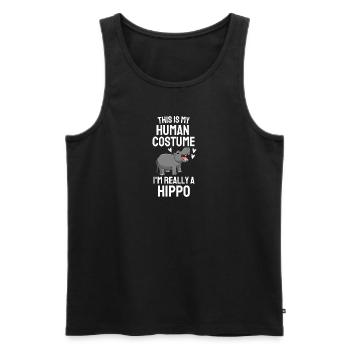 Hippo Costume Party Africa Animal Gift Horse - Men's Premium Organic Tank Top - black - Front - Michal (187cm)