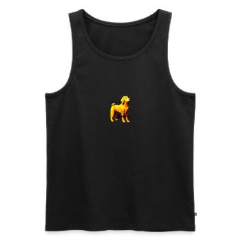 Golden Retriever Geschenk für Hundemama/Hundepapa - Männer Premium Bio Tank Top - Schwarz - Vorne - Michal (187cm)