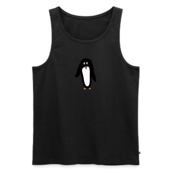 uiiii Handmade Animal "Pinguin" - Männer Premium Bio Tank Top - Schwarz - Vorne - AI Model Male 178 light (178cm)