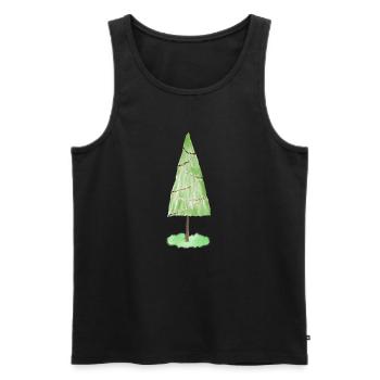 Ornements de sapin festifs Graphique - Débardeur bio Premium Homme - noir - Devant - AI Model Male 178 light (178cm)