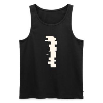 1 - Men's Premium Organic Tank Top - black - Front - Michal (187cm)
