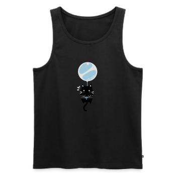 Kawaii cat - Men's Premium Organic Tank Top - black - Front - Michal (187cm)