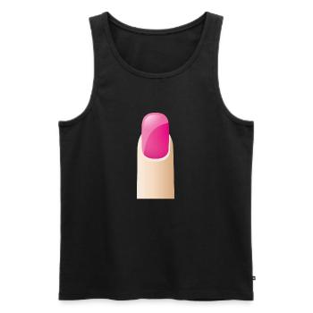 Smiley Fingernail - Men's Premium Organic Tank Top - black - Front - Michal (187cm)