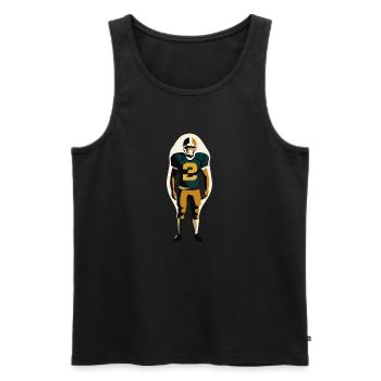 american football player - Débardeur bio Premium Homme - noir - Devant - Michal (187cm)