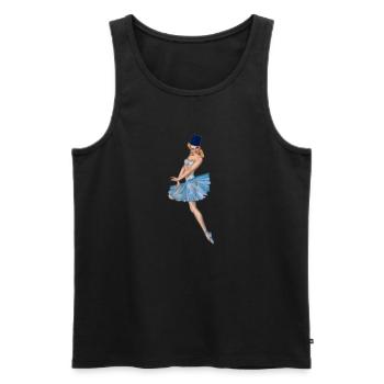 ANSTECKNADEL - Männer Premium Bio Tank Top - Schwarz - Vorne - AI Model Male 178 light (178cm)