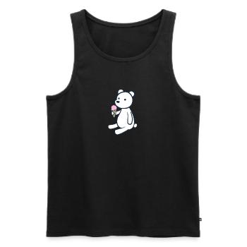 niedliches Eis Eisbär - Männer Premium Bio Tank Top - Schwarz - Vorne - Michal (187cm)