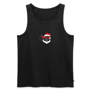 Merry Christmas Santa Typo Design - Männer Premium Bio Tank Top - Schwarz - Vorne - AI Model Male 178 light (178cm)