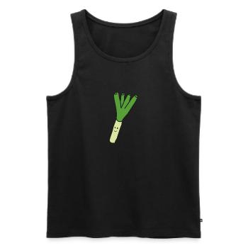 Lauch - Männer Premium Bio Tank Top - Schwarz - Vorne - Michal (187cm)