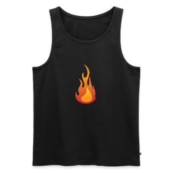 Fire / Flame - Men's Premium Organic Tank Top - black - Front - AI Model Male 178 light (178cm)