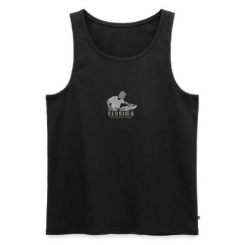 Sensi-Merch - Männer Premium Bio Tank Top - Schwarz - Vorne - Michal (187cm)