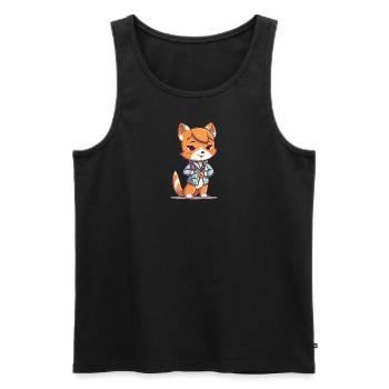 japanisch Hund Shiba Inu Ärztin Krankenschwester - Männer Premium Bio Tank Top - Schwarz - Vorne - AI Model Male 178 light (178cm)