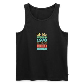 geboren 1978 - Männer Premium Bio Tank Top - Schwarz - Vorne - Michal (187cm)