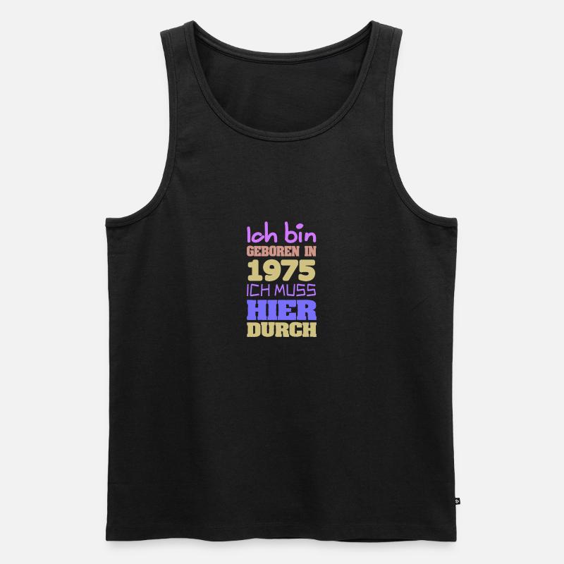 Bin 1975 - Männer Premium Bio Tank Top - Schwarz