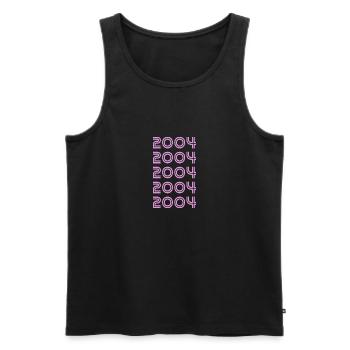 2004 - Men's Premium Organic Tank Top - black - Front - AI Model Male 178 light (178cm)
