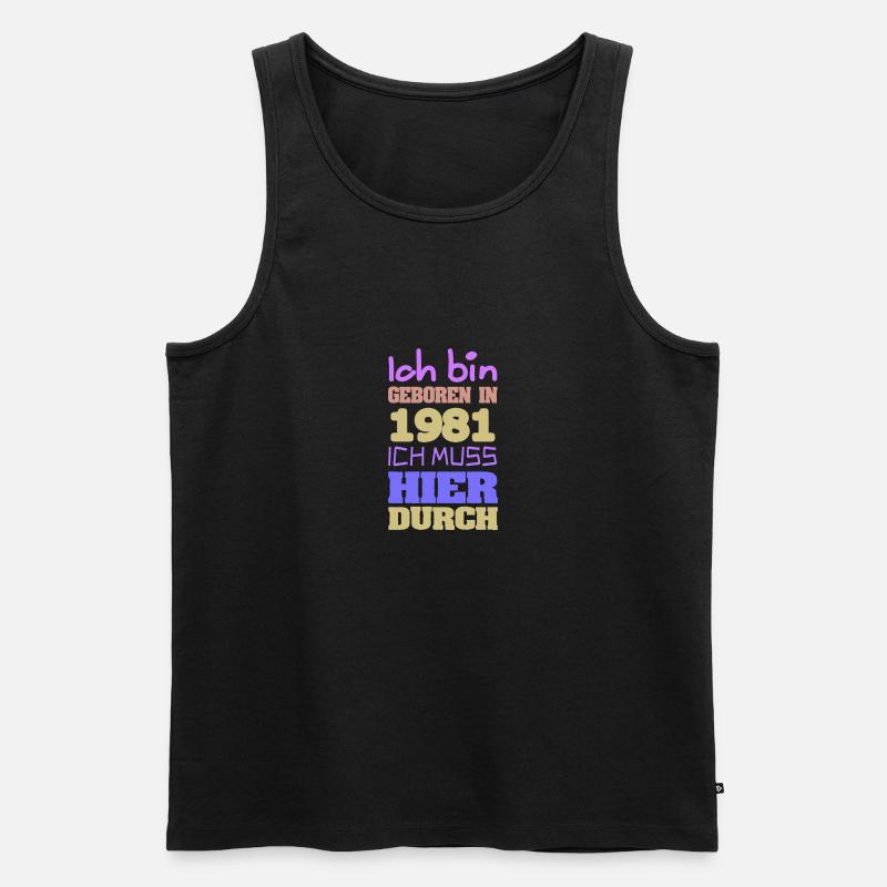 1981 - Männer Premium Bio Tank Top - Schwarz