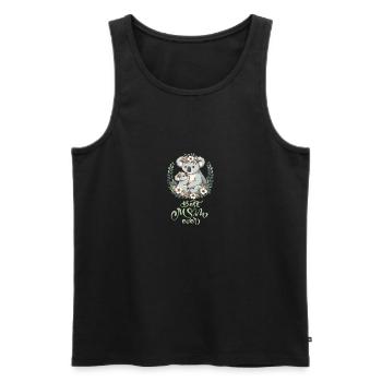 Meilleure maman jamais Koala embrasser Couronne de fleurs - Débardeur bio Premium Homme - noir - Devant - Michal (187cm)