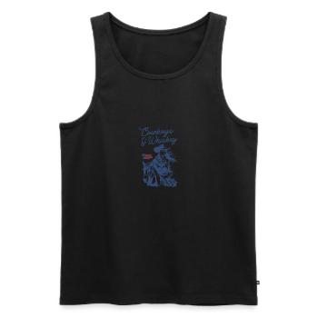 Country Cowboys And Tequila Rodeo Vintage Horse - Männer Premium Bio Tank Top - Schwarz - Vorne - Michal (187cm)