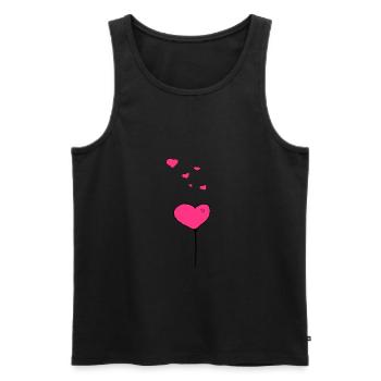 Coeurs de ballon - Débardeur bio Premium Homme - noir - Devant - AI Model Male 178 light (178cm)
