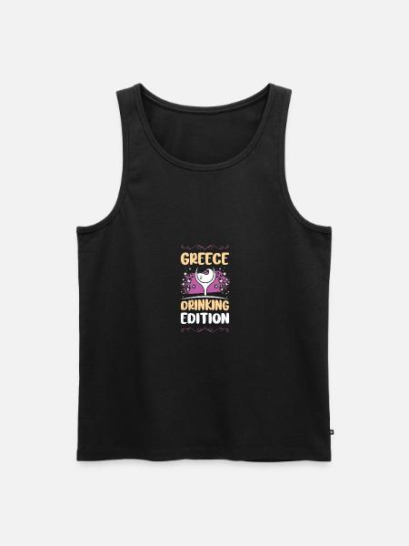 Greece Party Holidays - Men's Premium Organic Tank Top - black