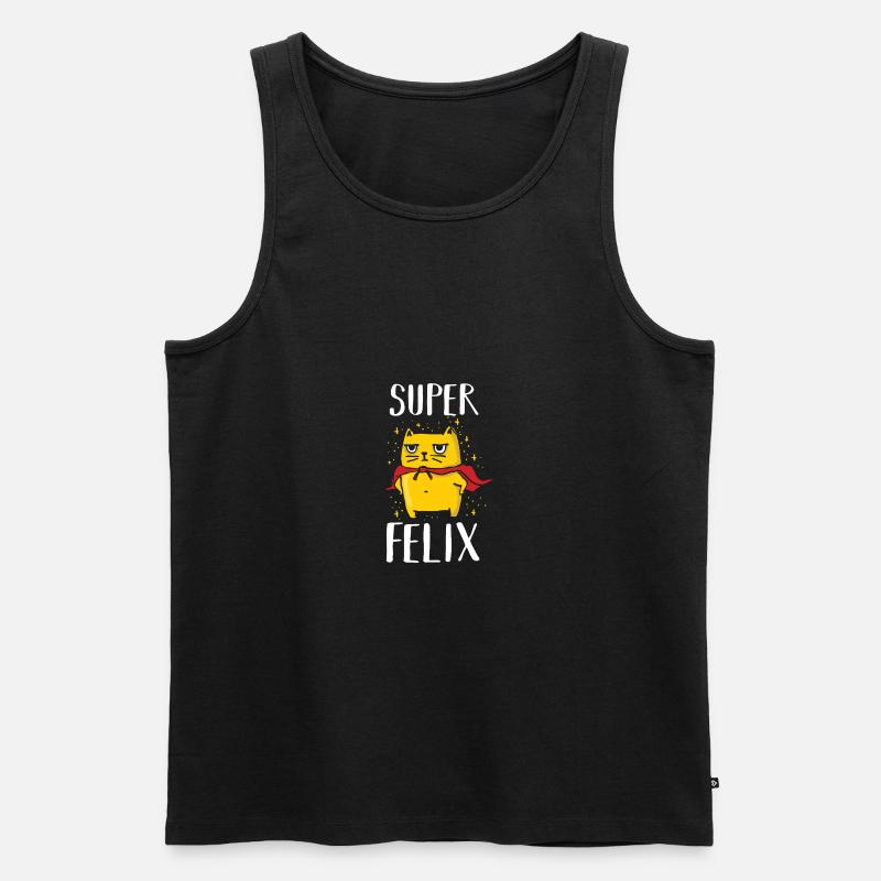 Felix - Männer Premium Bio Tank Top - Schwarz