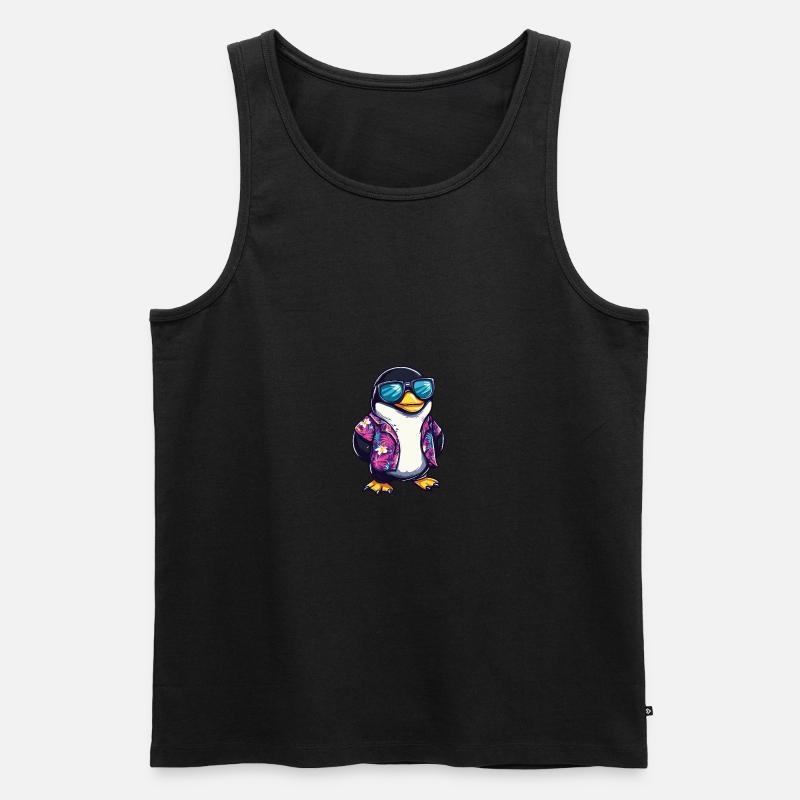 Pinguin Comic Cool Sommer - Männer Premium Bio Tank Top - undefined