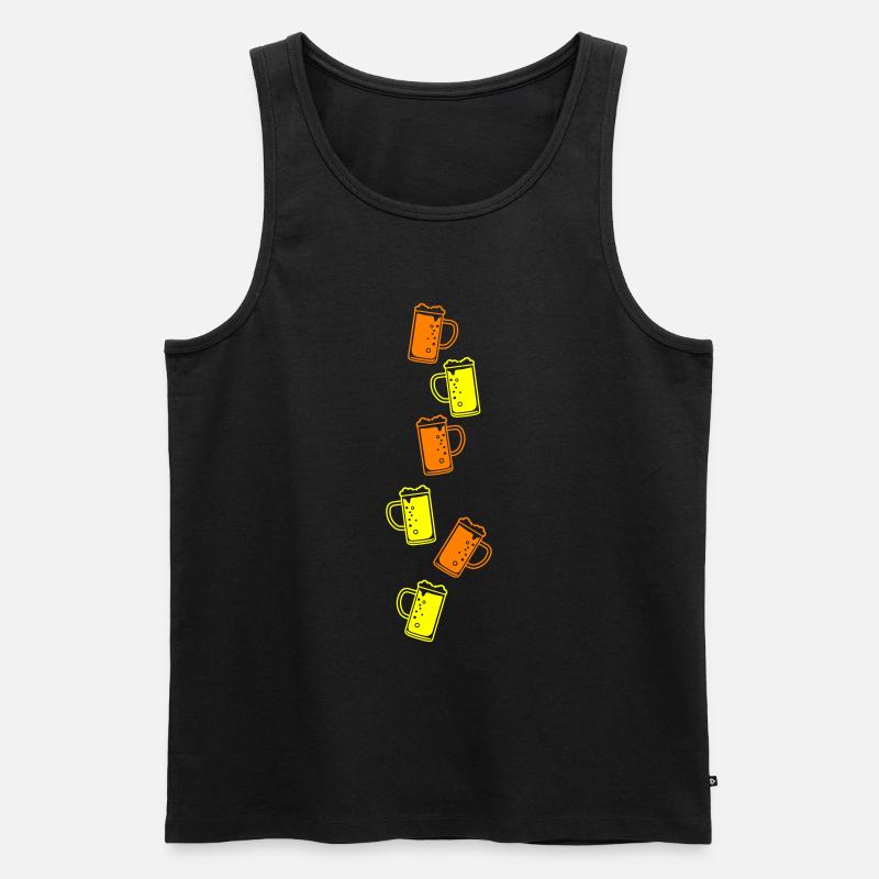 Bierkrug Bier Icon - Männer Premium Bio Tank Top - Schwarz