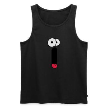 Scream Face - Men's Premium Organic Tank Top - black - Front - AI Model Male 178 light (178cm)