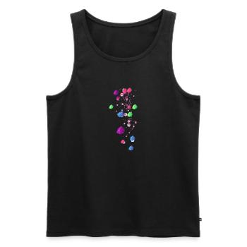 Edelsteine, bunt,Perlen,Sterne, Steine - Männer Premium Bio Tank Top - Schwarz - Vorne - AI Model Male 178 light (178cm)