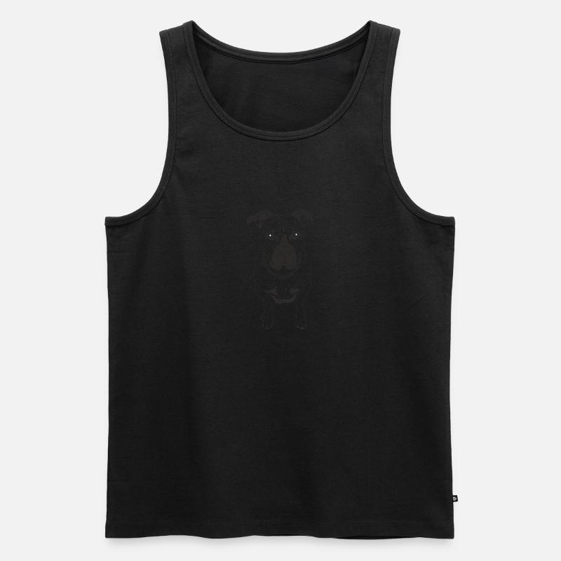 Rhodesian Ridgeback Mix - Männer Premium Bio Tank Top - Schwarz