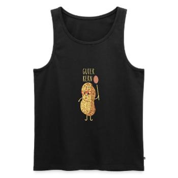 Erdnuss guter Kern - Männer Premium Bio Tank Top - Schwarz - Vorne - Michal (187cm)