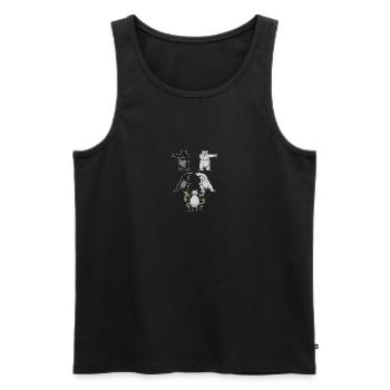 Panda Brown Bear Bear Strong Power Fusion I Gift - Men's Premium Organic Tank Top - black - Front - AI Model Male 178 light (178cm)