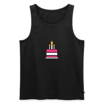 Torte - Männer Premium Bio Tank Top - Schwarz - Vorne - Michal (187cm)