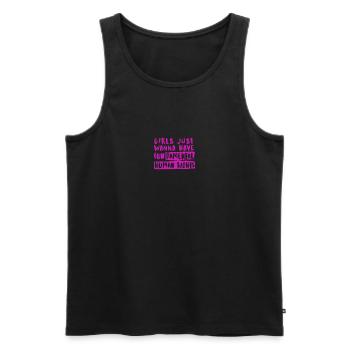 FunDamental Rights pink - Männer Premium Bio Tank Top - Schwarz - Vorne - Michal (187cm)