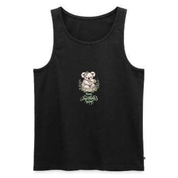 Koala Lover Hug Floral Mum Happy Mother's Day - Männer Premium Bio Tank Top - Schwarz - Vorne - Michal (187cm)