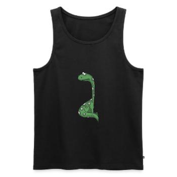 Dino 27 - Männer Premium Bio Tank Top - Schwarz - Vorne - AI Model Male 178 light (178cm)