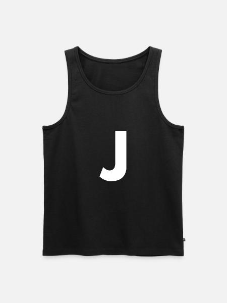 J - Men's Premium Organic Tank Top - black