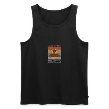 Ceramic Pottery Clay Clay Hobby Gift - Men's Premium Organic Tank Top - black - Front - Michal (187cm)