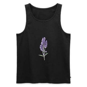 Lavendel - Männer Premium Bio Tank Top - Schwarz - Vorne - AI Model Male 178 light (178cm)