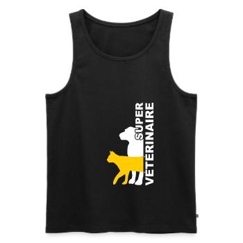 Veterinary Shirt • Super • Veterinary Gift - Men's Premium Organic Tank Top - black - Front - Michal (187cm)