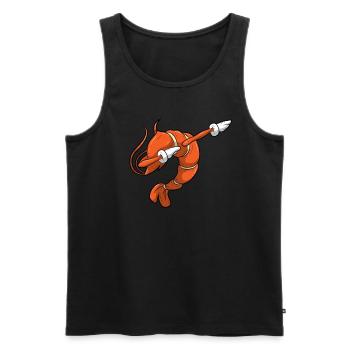 Dab Shrimp Dabbing Shrimp Funny Victory Pose Cancer - Men's Premium Organic Tank Top - black - Front - AI Model Male 178 light (178cm)