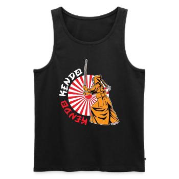 Kendo - Men's Premium Organic Tank Top - black - Front - AI Model Male 178 light (178cm)