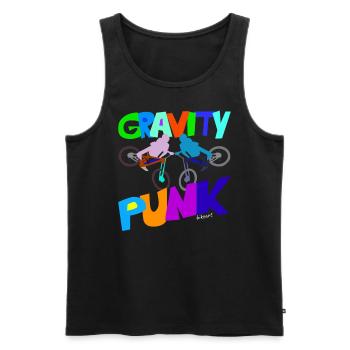 Gravity-bikeart und lifestyle - Männer Premium Bio Tank Top - Schwarz - Vorne - AI Model Male 178 light (178cm)