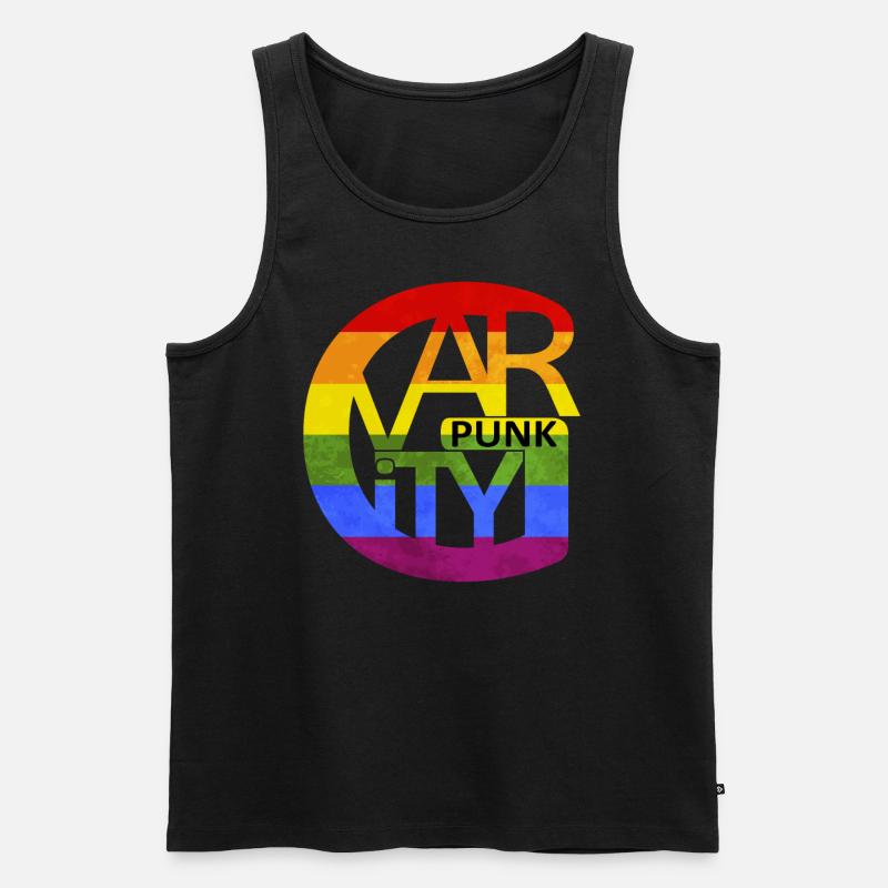 pride gravity Buchstabe für Punks - Männer Premium Bio Tank Top - Schwarz