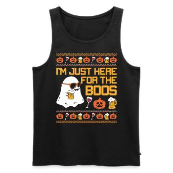 Skull Horror Halloween Gift - Men's Premium Organic Tank Top - black - Front - AI Model Male 178 light (178cm)