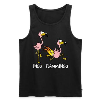 Ingo Flammingo - Männer Premium Bio Tank Top - Schwarz - Vorne - Michal (187cm)