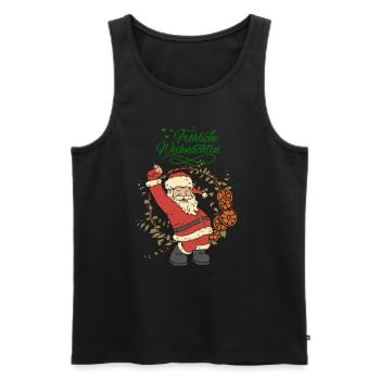 Nikolaus - Männer Premium Bio Tank Top - Schwarz - Vorne - Michal (187cm)
