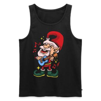 Ugly Christmas Sweater Tshirt Weihnachten Elf - Männer Premium Bio Tank Top - Schwarz - Vorne - Michal (187cm)